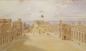 Schloss Windsor, der Innenhof, 1827